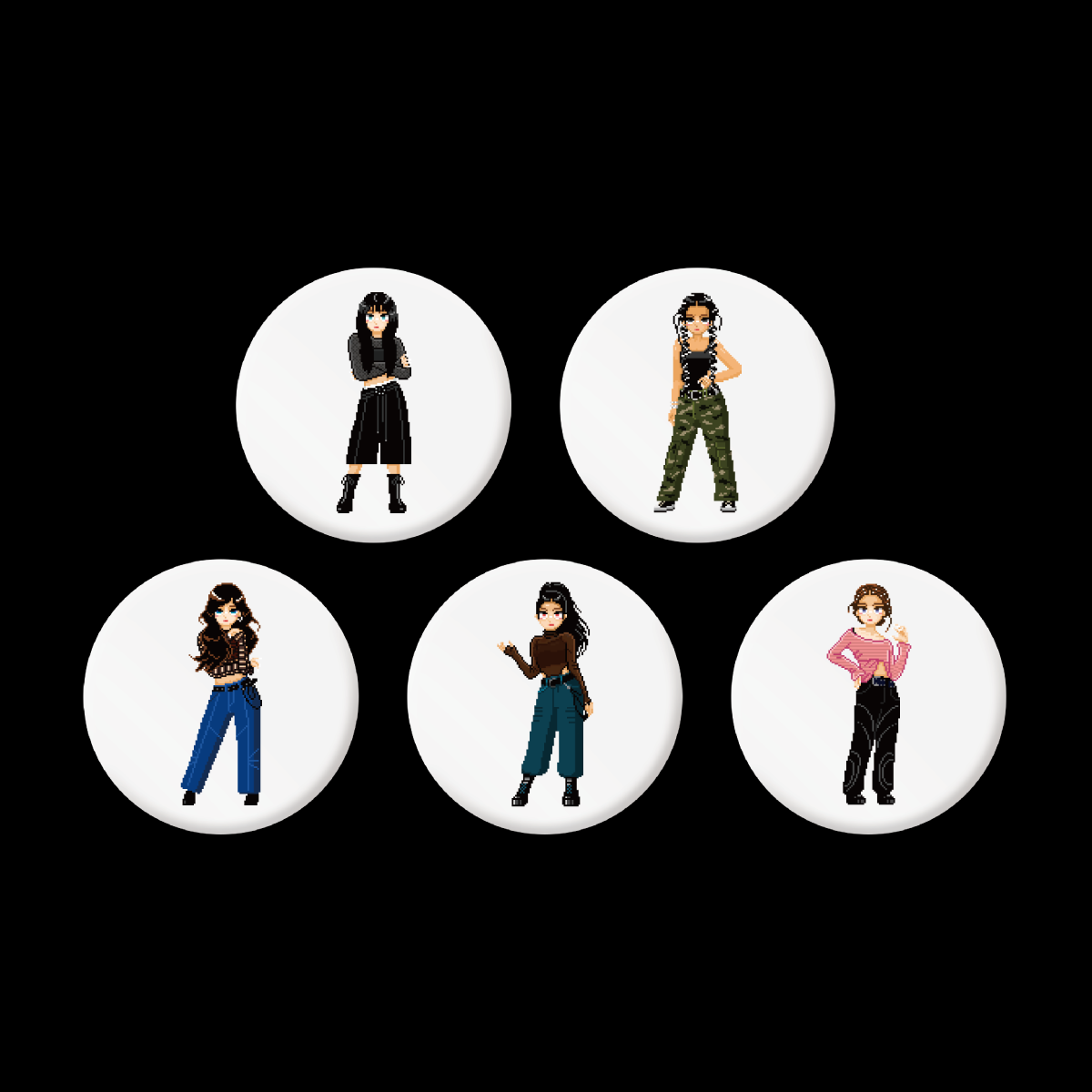 MEOVV [BURNING UP] PIN BUTTON SET | MAKESTAR