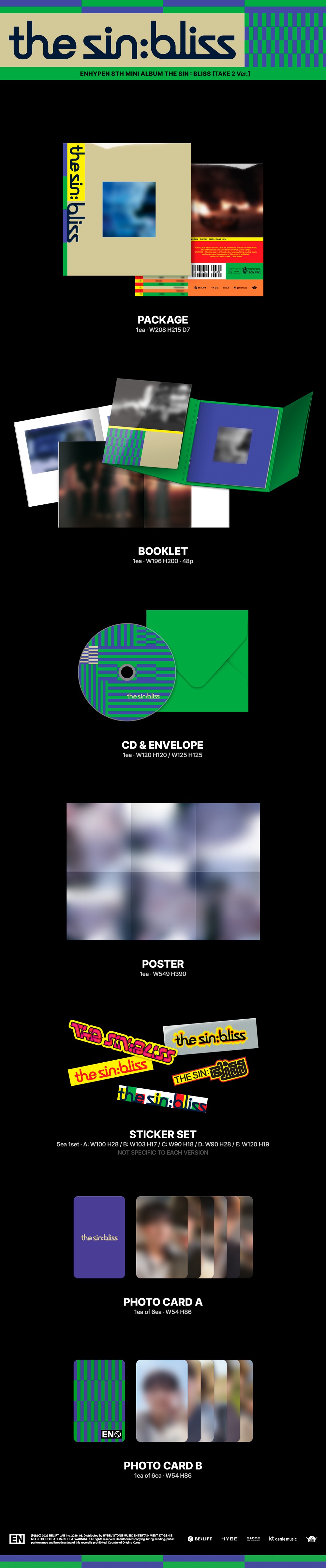 ENHYPEN - THE SIN : BLISS 8th Mini Album (ENGENE ver.) K-pop Album