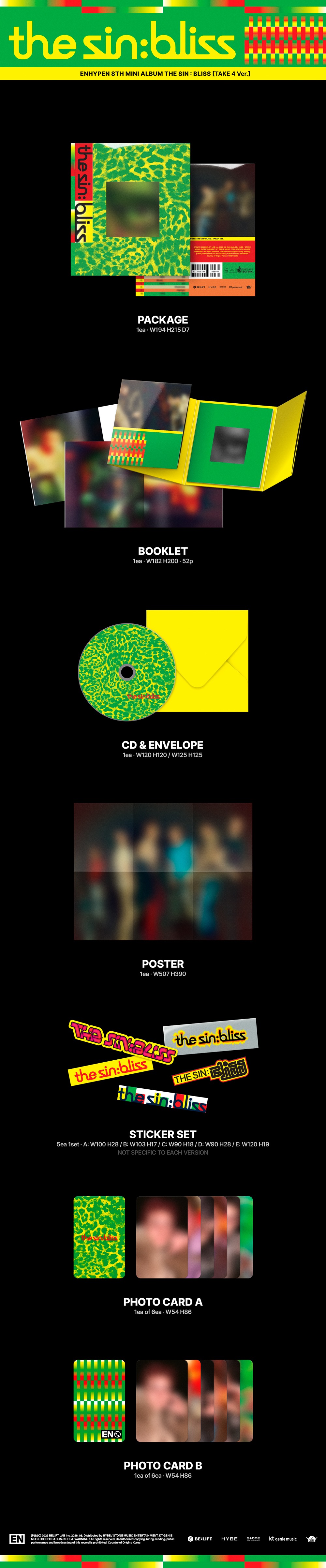 ENHYPEN - THE SIN : BLISS 8th Mini Album (ENGENE ver.) K-pop Album