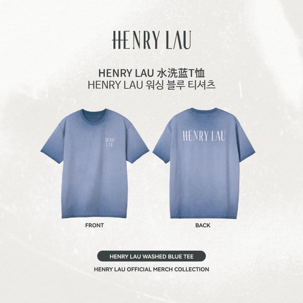 HENRY [ENJOY THE SHOW] WORLD TOUR OFFICIAL MD - 03 HENRY LAU WASHED TEE (BLUE ver.)