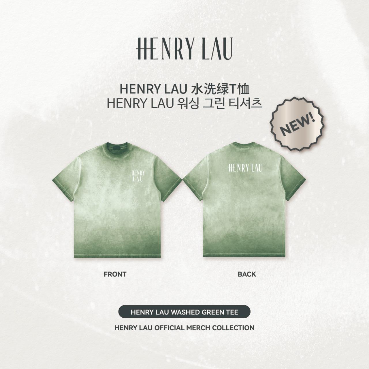 HENRY [ENJOY THE SHOW] WORLD TOUR OFFICIAL MD - 03 HENRY LAU WASHED TEE (GREEN ver.)