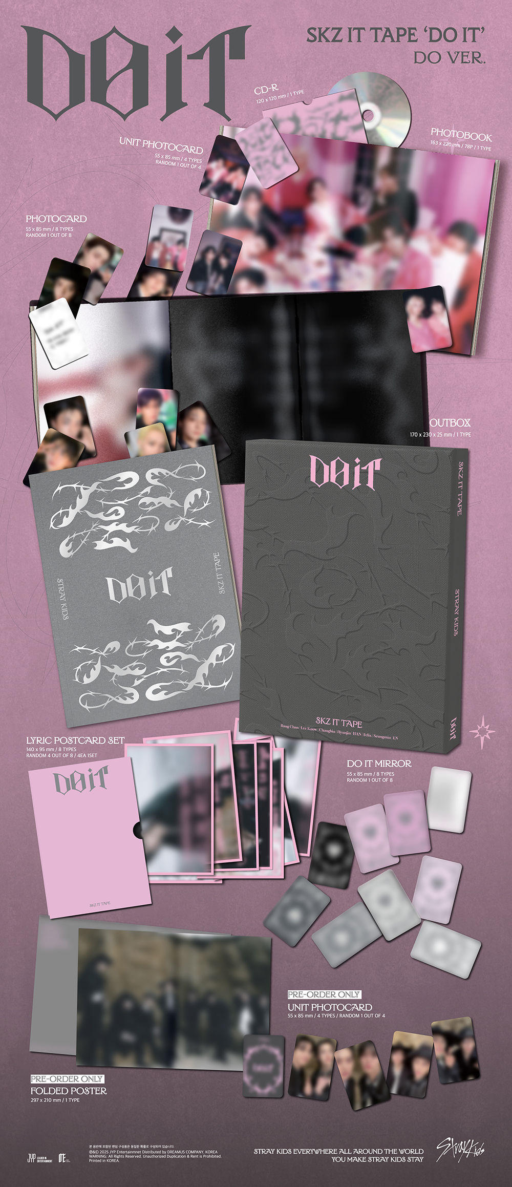 Stray Kids (스트레이 키즈) SKZ IT TAPE [DO IT] PRE-ORDER PHOTOCARD