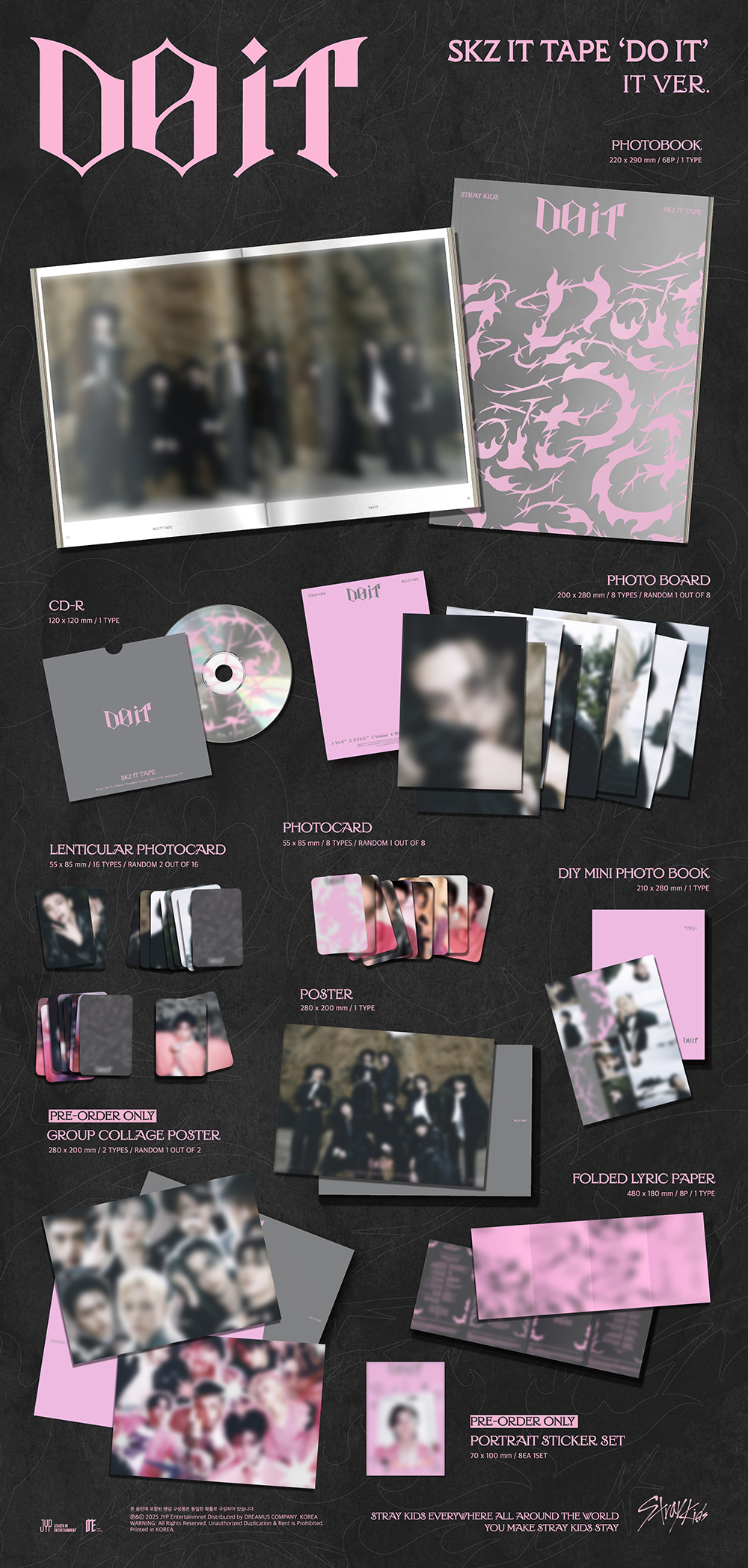 Stray Kids (스트레이 키즈) SKZ IT TAPE [DO IT] PRE-ORDER PHOTOCARD