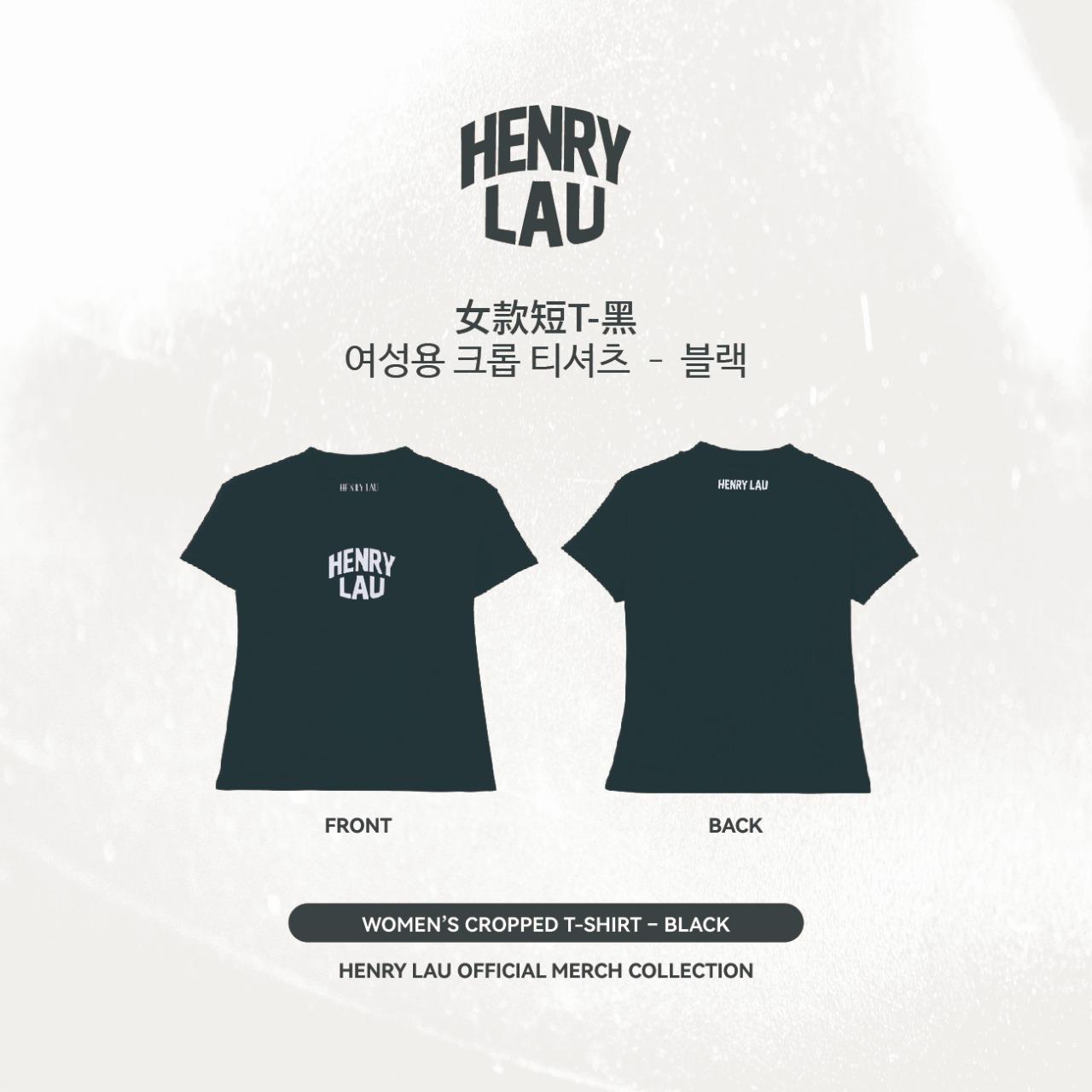HENRY [ENJOY THE SHOW] WORLD TOUR OFFICIAL MD - 02 WOMEN'S CROPPED T-SHIRT (BLACK ver.)