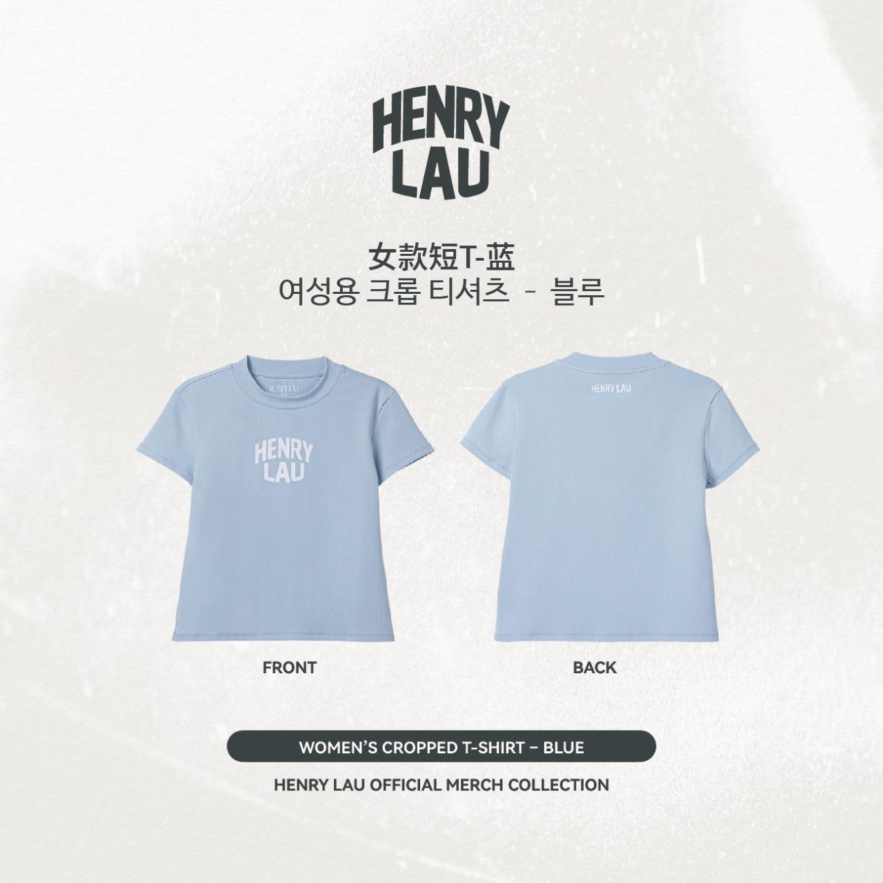 HENRY [ENJOY THE SHOW] WORLD TOUR OFFICIAL MD - 02 WOMEN'S CROPPED T-SHIRT (BLUE ver.)