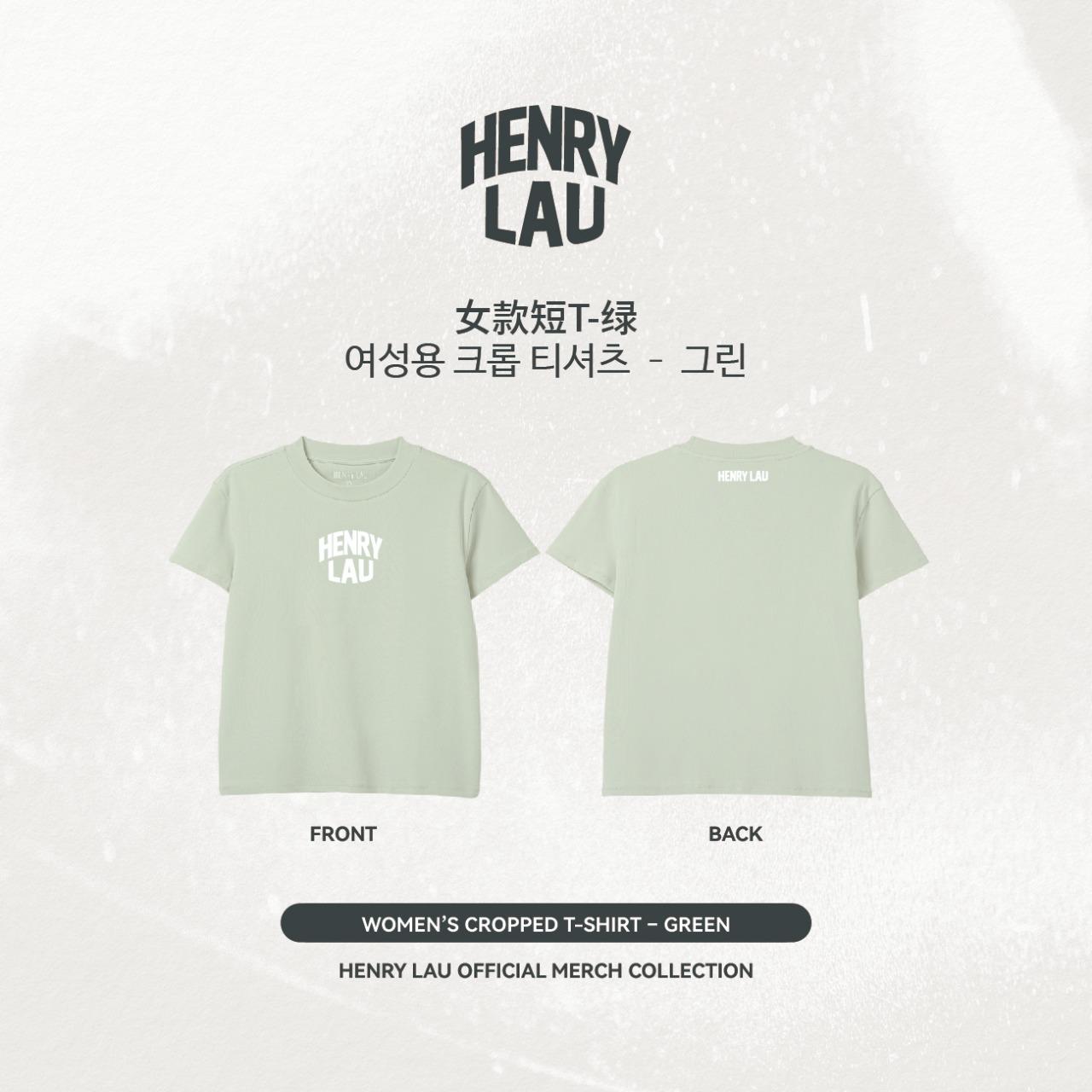HENRY [ENJOY THE SHOW] WORLD TOUR OFFICIAL MD - 02 WOMEN'S CROPPED T-SHIRT (GREEN ver.)