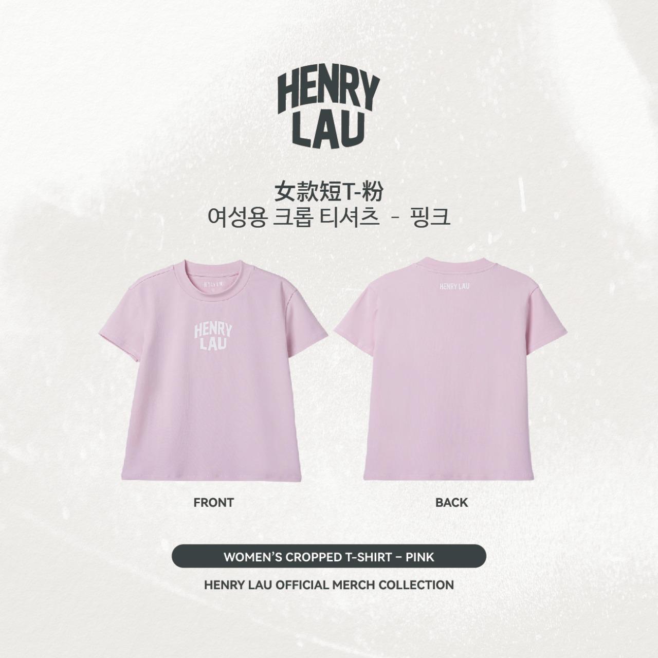 HENRY [ENJOY THE SHOW] WORLD TOUR OFFICIAL MD - 02 WOMEN'S CROPPED T-SHIRT (PINK ver.)