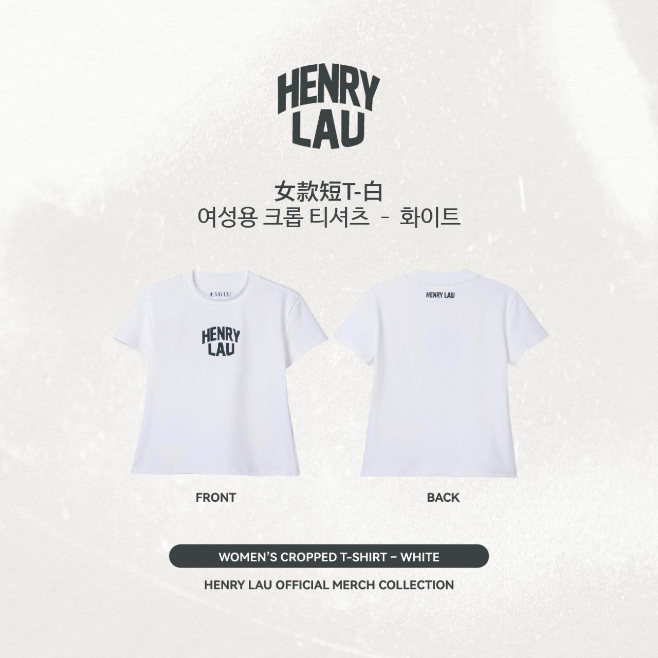 HENRY [ENJOY THE SHOW] WORLD TOUR OFFICIAL MD - 02 WOMEN'S CROPPED T-SHIRT (WHITE ver.)
