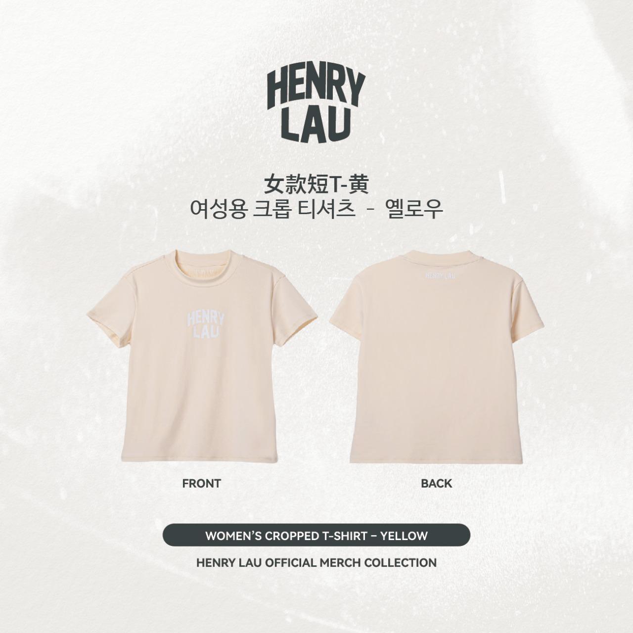 HENRY [ENJOY THE SHOW] WORLD TOUR OFFICIAL MD - 02 WOMEN'S CROPPED T-SHIRT (YELLOW ver.)